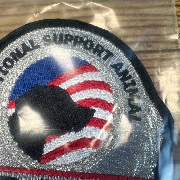 ESA - Emotional Support Animal Metallic Vest Patch 3" x 3" Dog Cat - Picture 6 of 7